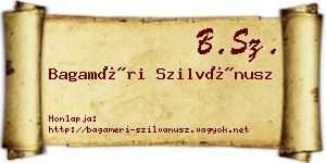 Bagaméri Szilvánusz névjegykártya